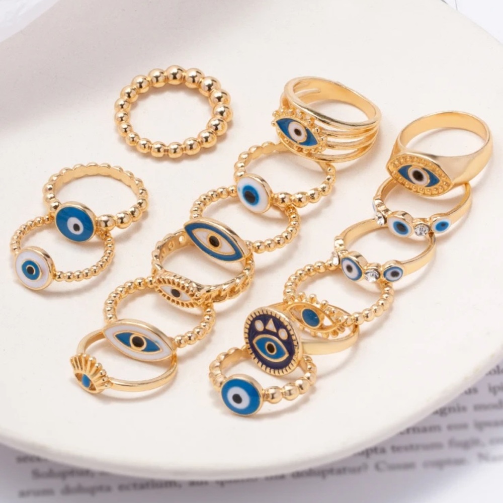 2/$10 NEW! Bohemian Evil Eye Ring Punk Cute Boho